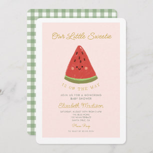 Invitation Sweet Little Melon est sur le chemin Baby shower