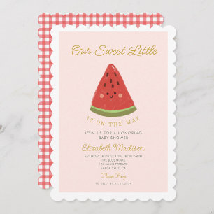 Invitation Sweet Little Melon est sur le chemin Baby shower