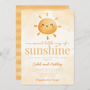 Invitation Sweet Little Ray of Sunshine Baby shower solaire