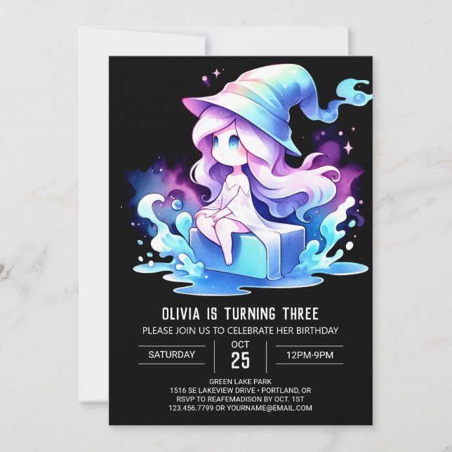 Invitation Sweet Little Wizard Anniversaire (Devant)