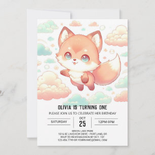 Invitation Sweet Majestic Fox 1er anniversaire