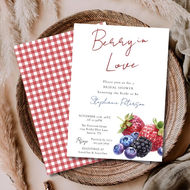 Invitation Sweet Mixed Berries Berry In Love Bridal Shower  (Créateur téléchargé)
