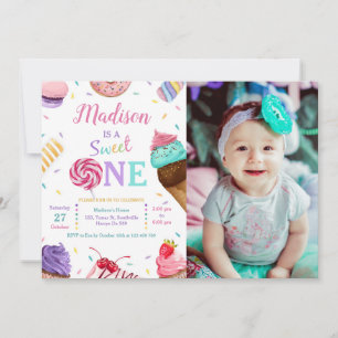 Invitation Sweet One Photo Anniversaire