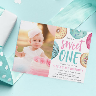 Invitation Sweet One   Photo du premier anniversaire de Donut