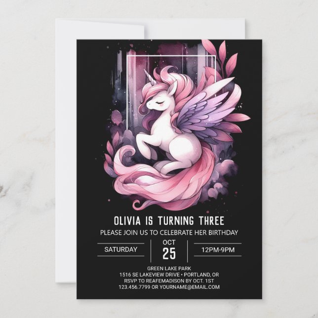 Invitation Sweet Pastel Horse Anniversaire (Devant)