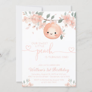 Invitation Sweet Peach 1er anniversaire