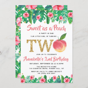 Invitation Sweet Peach Girls 2e anniversaire