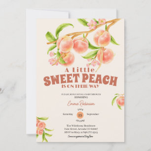 Invitation Sweet Petit Pêche Baby shower fille sur mesure