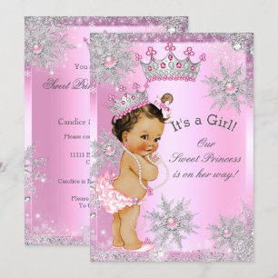 Invitation Sweet Princess Baby shower Wonderland rose