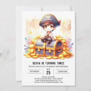 Invitation Sweet Printable Pirate anniversaire