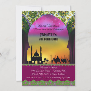 Invitation Sweet Quatorze anniversaire invitation, soirée ara
