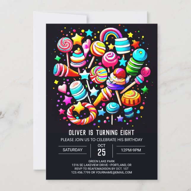 Invitation Sweet Serenity Wonderland Anniversaire (Devant)
