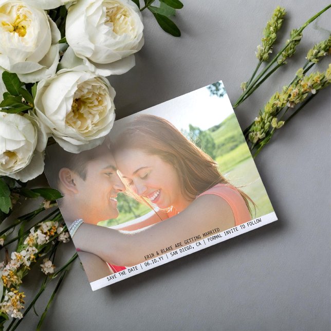 Invitation Sweet Simple Photo Wedding Enregistrer la date (Créateur téléchargé)