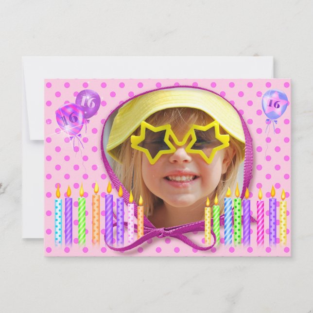 Invitation sweet sixteen (Devant)