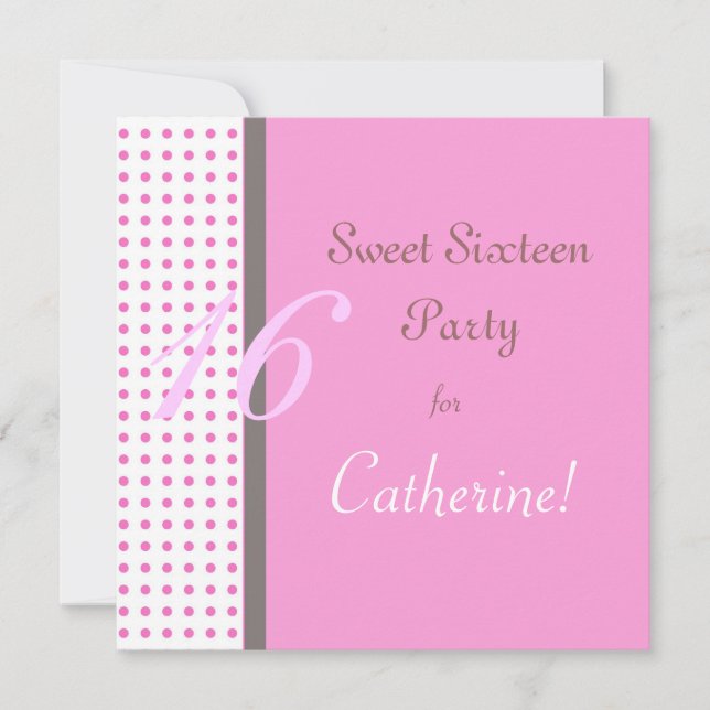 Invitation sweet sixteen. (Devant)