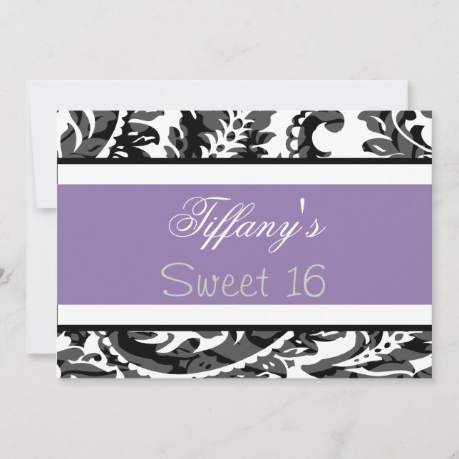 Invitation sweet sixteen (Devant)