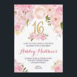 Invitation sweet sixteen 16 anniversaire Floral Invitation,<br><div class="desc">sweet sixteen 16 anniversaire Floral Invitation, </div>