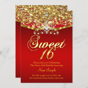 Invitation Sweet sixteen 16 Anniversaire Parties scintillant