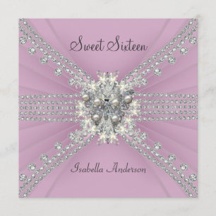 Invitation Sweet sixteen 16 Butterfly rose fête d'anniversair