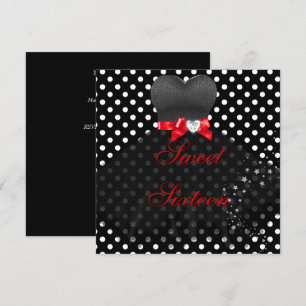 Invitation SWEET SIXTEEN 16e fête d'anniversaire