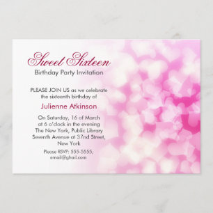 Invitation sweet sixteen anniversaire