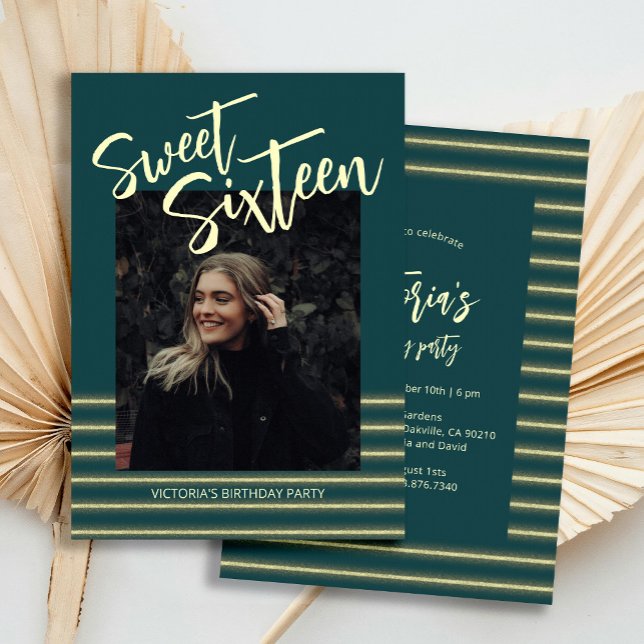 Invitation Sweet sixteen Aquamarine Parties scintillant fête  (Créateur téléchargé)