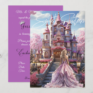 Invitation Sweet Sixteen Château Enchanté