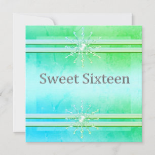 INVITATION sweet sixteen cristal vert clair