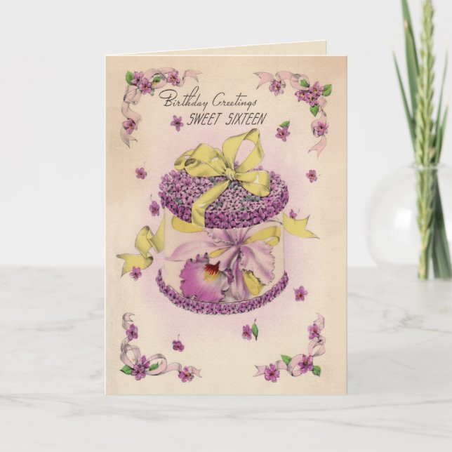 Invitation Sweet sixteen de corsage d'orchidée (Devant)