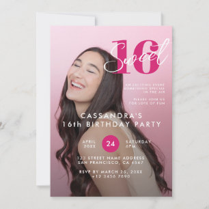 Invitation Sweet sixteen de design de couverture de magazine