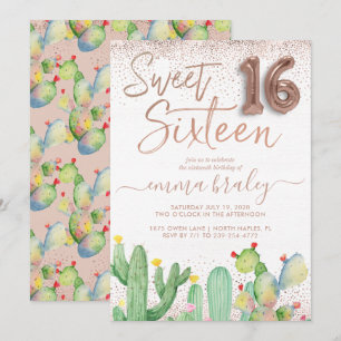 Invitation Sweet sixteen de la Fiesta de Glam de B
