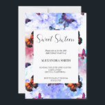 Invitation Sweet sixteen de la galaxie des papillons<br><div class="desc">Fait pour vous !</div>
