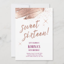 Sweet sixteen de Parties scintillant d'or rose