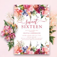 Invitation Sweet sixteen de perfection pétale