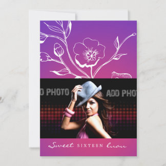 Invitation sweet sixteen de rayonnement violet 311-Lush