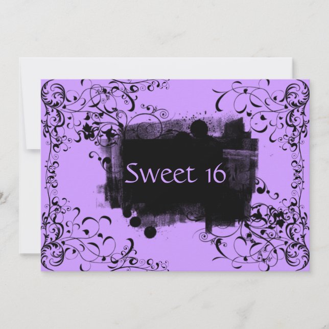 Invitation Sweet sixteen de violet des torrents (Devant)