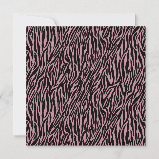 Invitation Sweet sixteen d'impression rose Zebra (Devant)