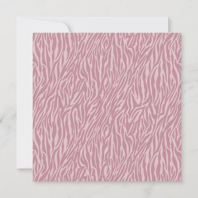Invitation Sweet sixteen d'impression rose Zebra (Devant)