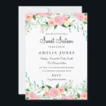 Invitation Sweet sixteen Fleur Aquarelle rose Peach Invitatio<br><div class="desc">Jolie couleur rose et pêche douce aquarelle florale design. Nous avons utilisé des oeuvres d'art de : www.createthecut.com</div>