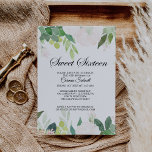 Invitation Sweet sixteen floral tropical moderne Anniversaire<br><div class="desc">Cette invitation moderne à fêter l'anniversaire du sweet sixteen floral tropical est parfaite pour une simple fête du 16ème anniversaire. Ce design enchanteur et attrayant présente de délicieuses fleurs vertes et roses soigneusement disposées sur des cadres géométriques, évoquant le bonheur et la beauté naturelle. Cette invitation peut être utilisée pour...</div>