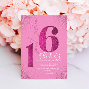 Invitation Sweet sixteen moderne 16e anniversaire Parties sci