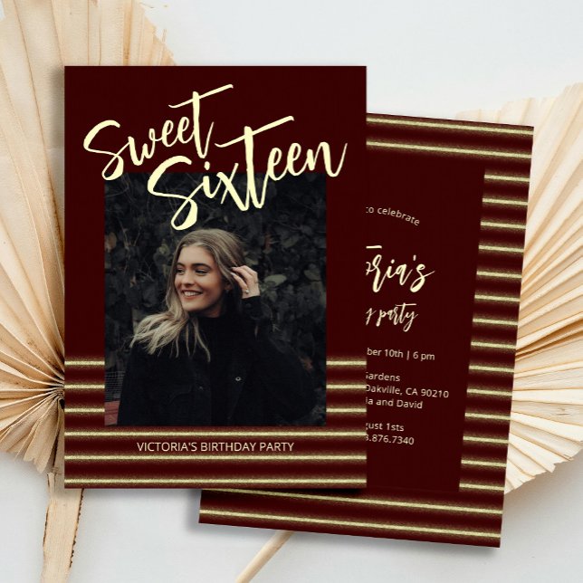 Invitation Sweet sixteen Parties scintillant Vin Anniversaire (Créateur téléchargé)