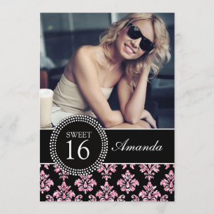 INVITATION SWEET SIXTEEN, PARTIES SCINTILLANTES DE ROSES