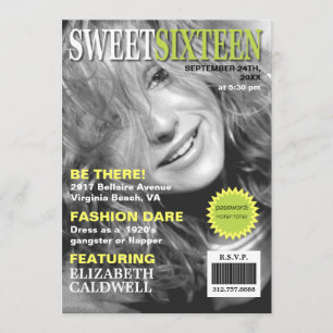 Invitation Sweet sixteen photo de couverture du magazine Invi