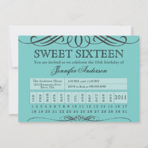 Invitation Sweet sixteen Punch Ticket