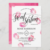 Sweet sixteen rose Aquarelle Baisers