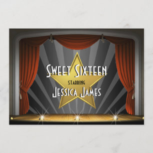 Invitation Sweet sixteen Star du cinéma