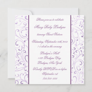 Invitation Sweet sixteen violet