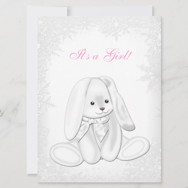 Invitation Sweet Snowflake Hiver Wonderland Baby shower (Devant)