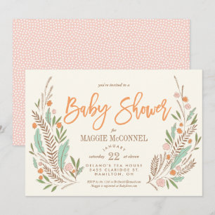 Invitation Sweet Sprigs Baby showers neutres selon le sexe In